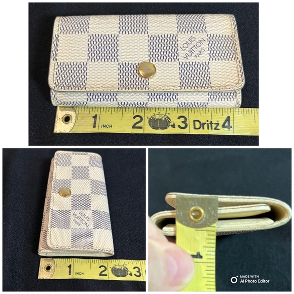 ✨Louis Vuitton✨ Full Inclusion- LV Damier Azur Multiclé 4 Key Case & Card Holder - Picture 17 of 17